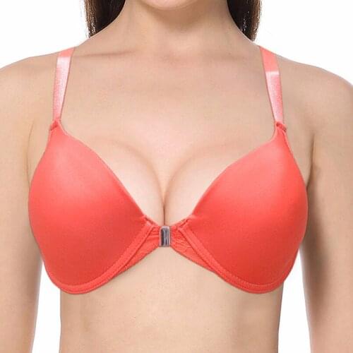 New Sexy Women Bra Front Closure Lace Backless Y-line Straps Big Cup Everyday Lingerie Plus Size 32 34 36 38 40 42 44 A B C D DD