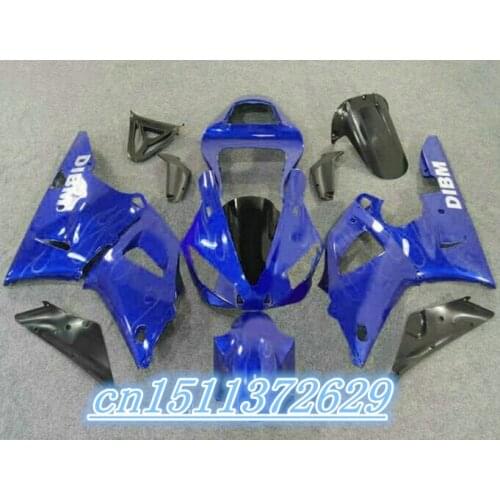 Dor-blue black Fairing for YZF R1 00-01 YZF-R1 2000-2001 YZF1000 1000 YZFR1 00 01 2000 2001 D