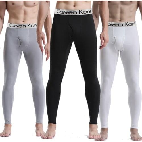 Autumn Winter Mens Thermal Underwear Warm Long Johns Elasticity Thermal Pants Warm Leggings Thermo Clothes