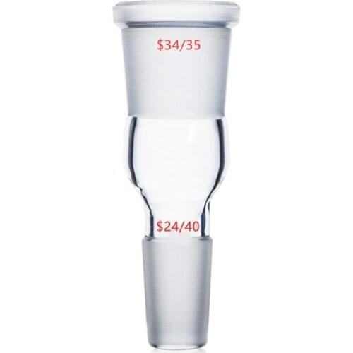 Glass Enlarging Adapter,From 24/40 Male Cone to 34/35 Female Socket,Lab Glassware