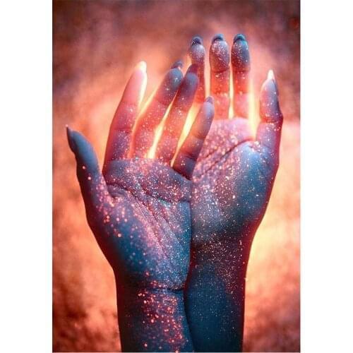 Full diamond round diamond painting palm 5D DIY diamond embroidery mosaic landscape art suit home decoration