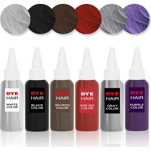 Hair Dye Styling Pomade Silver Grandma Grey Disposable Natural Hair Strong Cream Long Lasting Hair Wax for Women Men 6 Color 30g