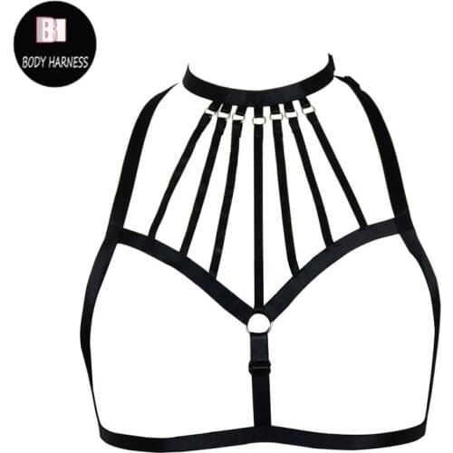 BODY HARNESS Sexy bondage lingerie Crop top Harness bra Fetish wear Harness Cage bra Goth Harajuku Rave Cosplay Body harness