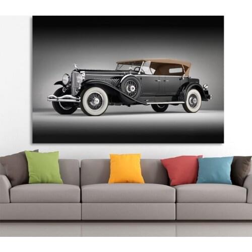 Luxury Old Car Duesenberg Model J Vintage Vehicle Posters and Prints Canvas Wall Art Wooden Framed Paintings For Home Decor