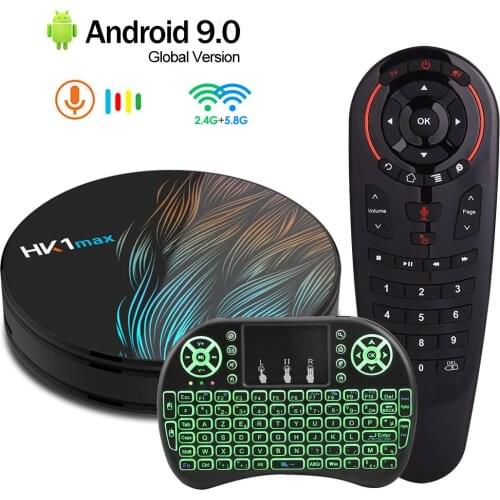 HK1 MAX Android 9.0 Smart TV Box 2.4G/5G Dual Wifi RK3318 Quad-Core BT4.0 Set Top Box 4G 32G 64G 4K HD Set Top Box Media Player
