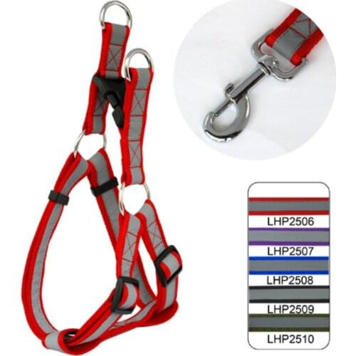 Pet Products Supplies Harnesses Color Nylon 2.5cm Reflective Adjustable Pet Dog Harness Leash Set