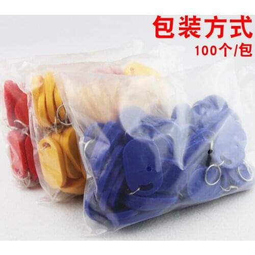 1000pcs RFID 125KHz Tag 3 Colors EM4100 TK4100 Proximity Keyfobs Tags RFID Card for Access Control Time Attendance