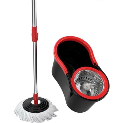 Stainless Steel Microfiber Mop Use Squeeze Rotating To Quickly Dispense Floor , Rag and Wash Bucket