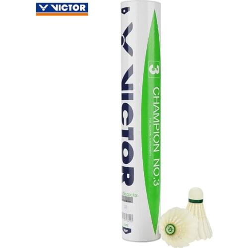 Victor Badminton Shuttlecock High Level CHAMPION NO 3 For tournament Resistance Training Badminton Cock Speed 77