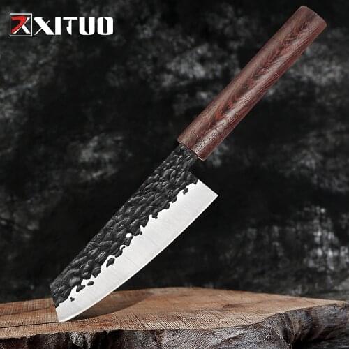 XITUO Kitchen Fish Knife Forging Handmade Fish Cutting Knife High Carbon Steel Professinal Slicing Fish Meat Chef Knives Tool