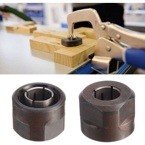 1pc Black Metal Collet Nut Plunge Router Parts for Makita 3612 Center 22.5x27mm Machine Hole 12.7mm Engraving Diameter J5D1