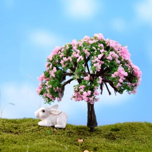 1PC Christmas Tree Fairy Garden Decorations Miniatures Micro Landscape Resin Crafts Bonsai Figurine Garden Terrarium Accessories