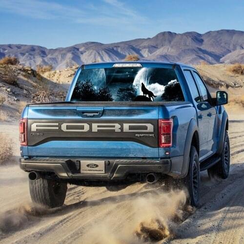 Rearview mirror decoration sticker pickup truck rear window decoration wolf totem car stickers car rear window vinyl decals 1pc