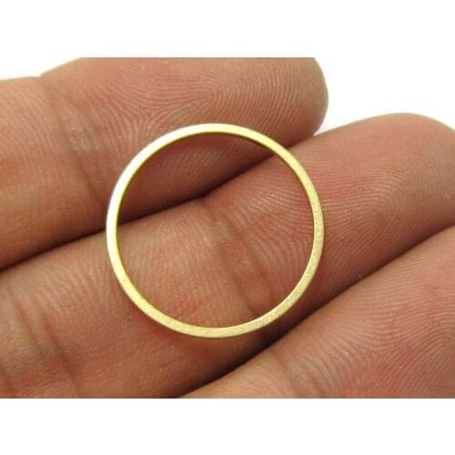 Brass charms 20x1mm round circle Raw brass earrings findings -100pcs R159