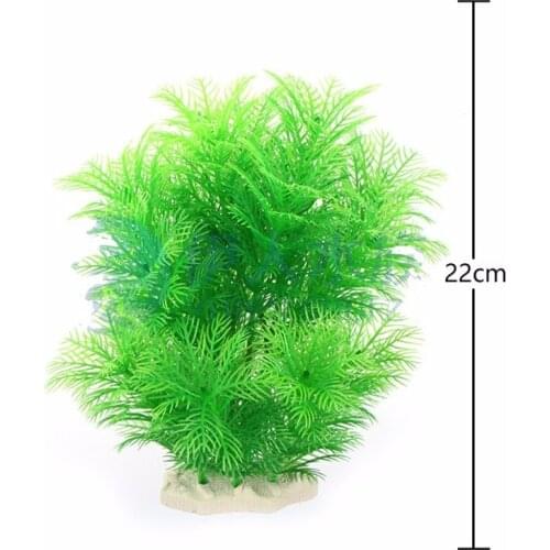 2lot/piece new 22CM green plastic artificial aquarium green fake water plant fish tank fish tank plant aquarium accessories