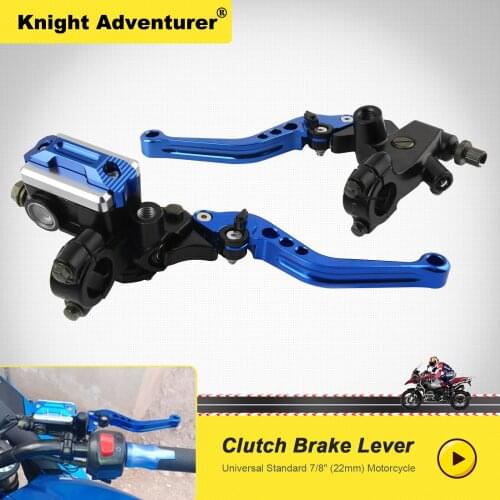 22mm 7/8 Motorcycle Master Cylinder Levers Hydraulic Brake Pump Clutch Handles Handlebar Lever Reservoir Set For HONDA for Yamah