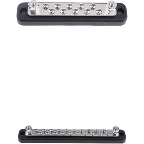 2x 100A DC 12V 20+10 Position Double Dual Row Terminal Barrier Block Bus Bar