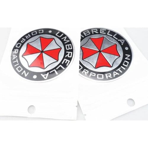 3D aluminum alloy biohazard umbrella car sticker FOR Honda CRV Accord Odeysey Crosstour FIT Jazz City Civic JADE Crider Spirior