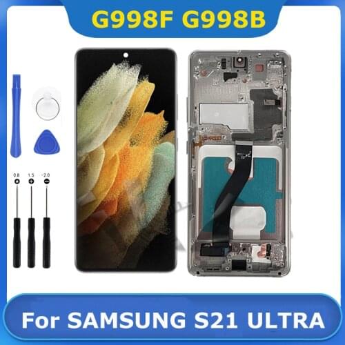 6.8" For Samsung Galaxy S21 Ultra 5G Lcd Display Touch Screen G998F G998w with Frame G998B Digitizer Assembly Replacement Parts