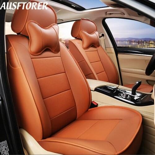 AUSFTORER Custom Cowhide Leather Cover Seat Car for BMW 730Li 740Li 750Li Automobiles Seat Covers for Cars Supports Accessories