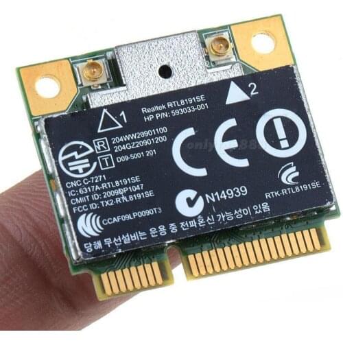 Wireless Adapter Card for Realtek RTL8191SE RTL8191 802.11b/g/n for HP CQ56 G62 CQ62 G72 CQ72 G56 593533-001