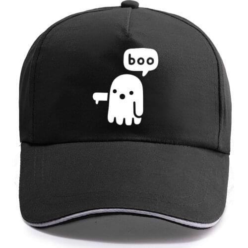 New Summer quality casual boo printed Baseball Cap Unisex Women Men Cotton Dad Hat Snapback Hats Trucker Cap Sun-Hats