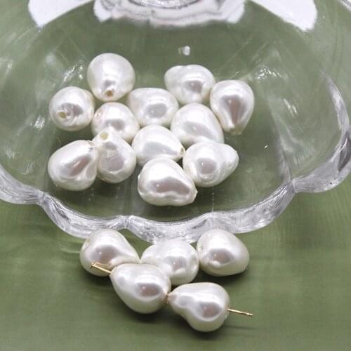 2pcs Natural Special-shaped Fat Droplet Shell Pearl Baroque Beads Used for DIY Womens Bracelets Necklaces Earrings Accessories