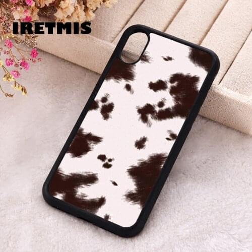 Iretmis 5 5S SE 2020 phone cover cases for iphone 6 6S 7 8 Plus X Xs XR 11 12 MINI Pro Max Soft Silicone TPU Cowhide Cow Hide
