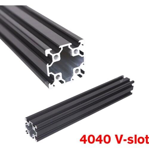 1PC BLACK 4040 European Standard Anodized Aluminum Profile Extrusion 100-800mm Length Linear Rail for CNC 3D Printer