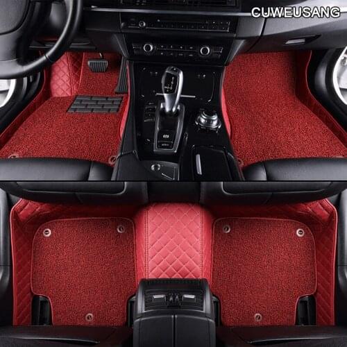 CUWEUSANG Custom car floor mats for Audi A4 A5 A6 SQ5 RS4 RS6 RS7 RS5 A8 A7 Q3 Q5 Q7 S3 S5 S6 S7 S8 R8 TT A1 A3 car foot styling