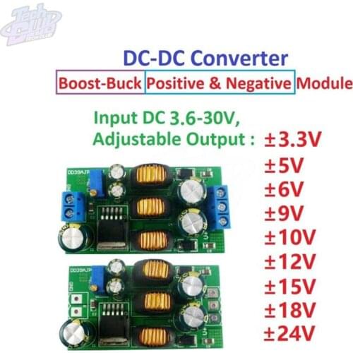 DC3.6-30V 20W Boost-Buck Dual Output Voltage Module Adjustable Output DC Step-up Step-down Converter Board Power Supply Module