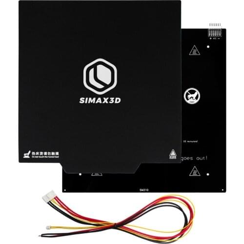 3D Printer Parts 310*310mm Square Magnetic Print Bed Magnetic Sticker + Removal Aluminum Heated Bed Plate with 1m Heated Wire