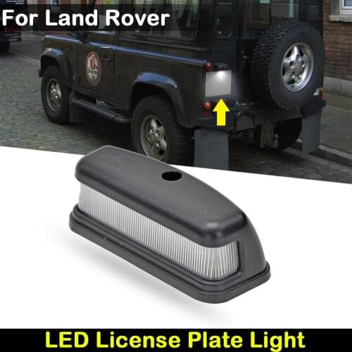 For Land Rover Series 2 Defender Car Rear White LED License Plate Light Number Plate Lamp