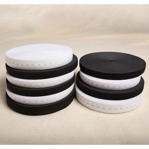 Buttonhole Elastic Ribbon bow tie straps adjustment bra underwear clothes diy sewing 30Mts/roll 15mm/20mm