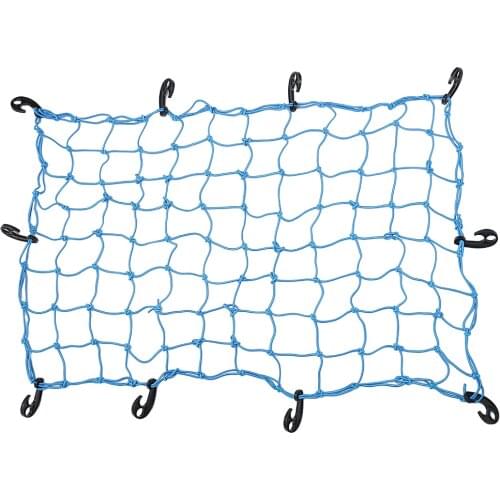 10 Hook Elastic Car Trailer Roof Rack Boot Luggage Bungee Cord Cargo Net Elastic Webbing 120x80cm