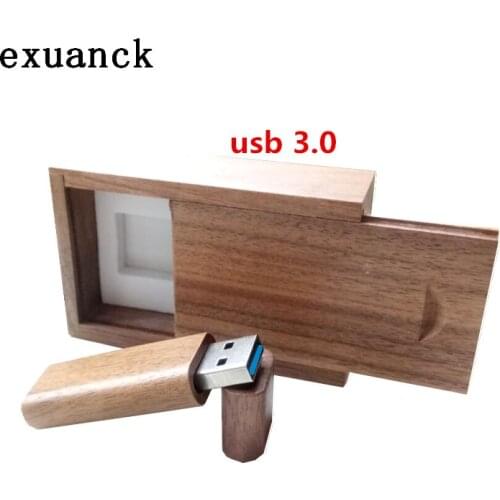 Exuanck Walnut Wooden Usb 3.0 High Speed Drives Custom Logo 4GB 8GB 16GB 32GB 64GB 128GB Usb Flash Drive (over 20 pcs free logo)