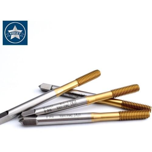 HSSE Long Shank 80MM With Tin Forming tap M1.4 M1.6 M2 M2.5 M3 M4 M5 M6 X0.3 X0.35 X0.45 X0.7 X0.8 X1 thread screw taps X80L