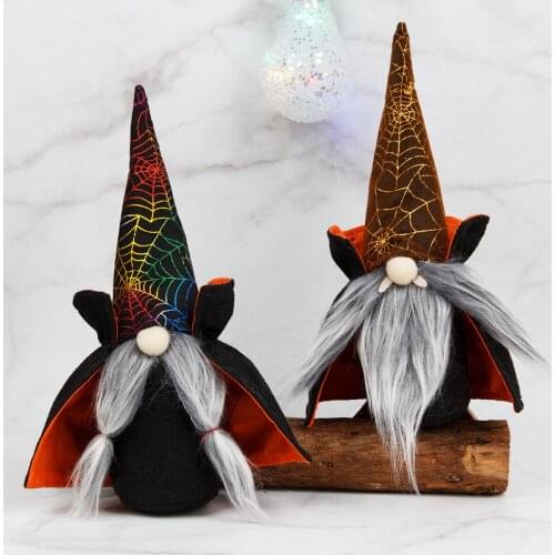 Halloween Vampire Rudolf Doll Ghost Festival Cloak Faceless Black Witch Halloween Kids Gift Happy Halloween Party Decor for Home