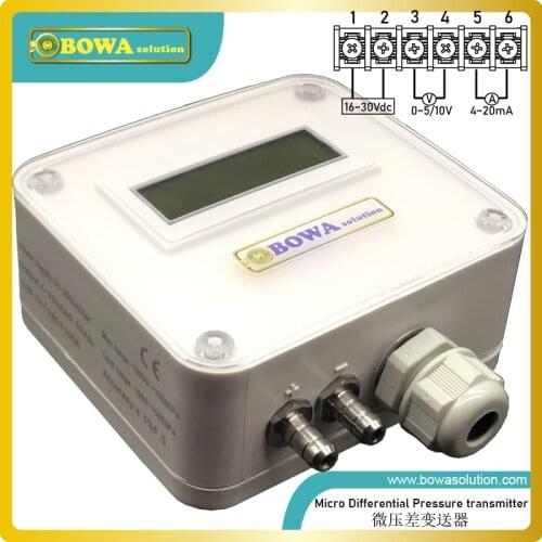 Micro-differential pressure transmitters measure & regulate air flow of FCU, AHU, ducted air conditioner/other HVAC/R products