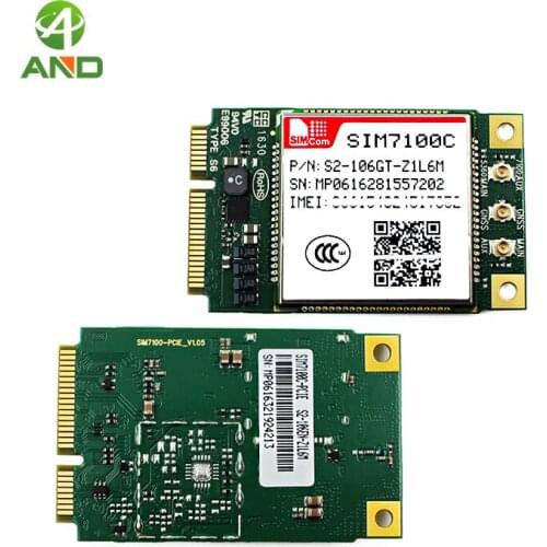 SIM7100C-PCIE module original simcom TDD-LTE B38/B39/B40/B41 FDD-LTE B1/B3/B8, 4g mini pci module SIM7100C PCIE