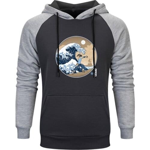 Mens Raglan Hooded Pretty Girl Print Long Sleeve K-pop Sweatshirts and Hoodie Standard Loose Fit Winter Autumn Tracksuits Homme
