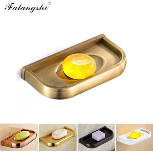 Bathroom Soap Dish Storage Holder Wall Mounted Antique Brass Soap Holder Box Soap Basket Bathroom Accessories WB8301