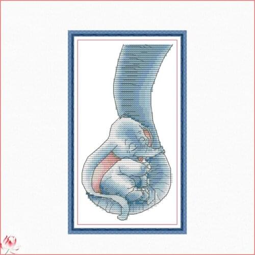 MOE Of The Elephant Cross Stitch Kit DIY cartoon Animal Pattern Embroidery 14CT 11CT Needlework Canvas Sewing Set Handmade Gifts