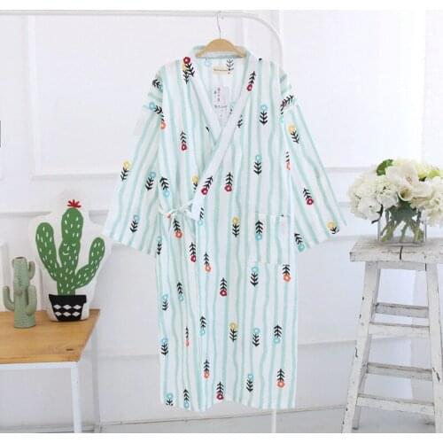 Kimono nightgown homewear loose soft pajamas cotton Japanese fashion home gown bridal gown bathrobe women sexy sleepwear 2020