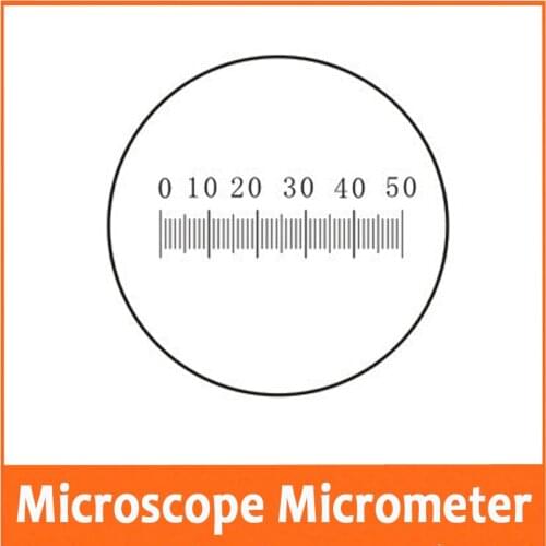 0.1MM Microscope Stage Eyepiece Objective Lens Micrometer Glass slide Reticle Scale Measuring Microscope Micrometer Calibration