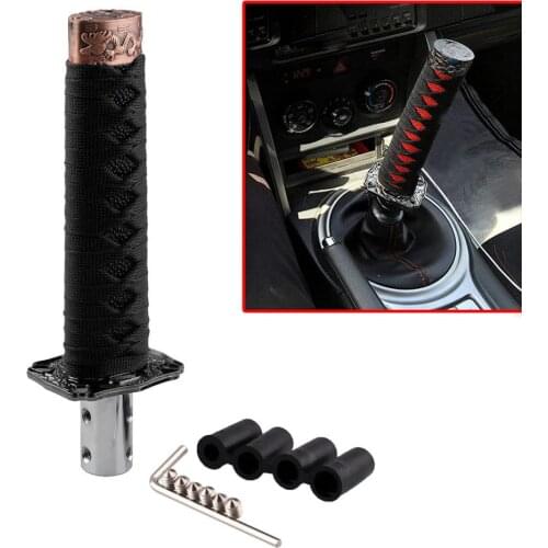 Samurai Sword Gear Shifter Katana Shift Knob Universal Fit for Manual Car Most Automatic Car Accessories Interior with 4 Adapter