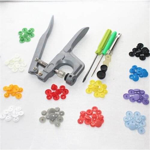 Snap press Pliers Tools Used for T3 T5 T8 Kam Button Fastener Snap Pliers 150 Set T5 Plastic Resin Press Stud Cloth Diaper