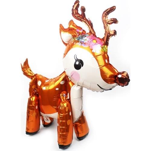Animal Balloon Elk Balloon 3D Assembled Modeling Balloon Childrens Toy Birthday Party Decoration Aluminum Foil Balloon