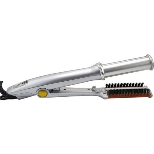 Hair Curler 360 Degree Automatic Fluffy Corrugated Hair Comb For Women And Men Curlers Automatic Rotation Styling Tool Silver