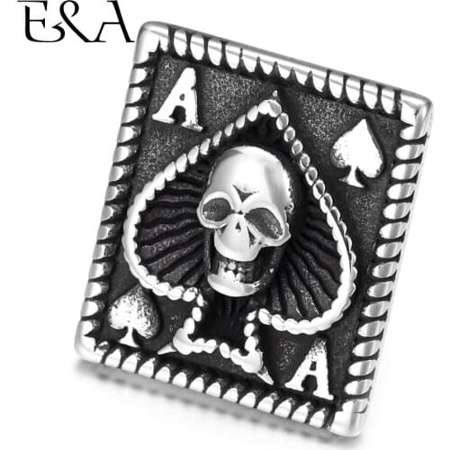 Stainless Steel Slider Beads Spades Hole 12*6mm Slide Charms for Punk Leather Bracelet Supplies Jewelry Making DIY Accessories